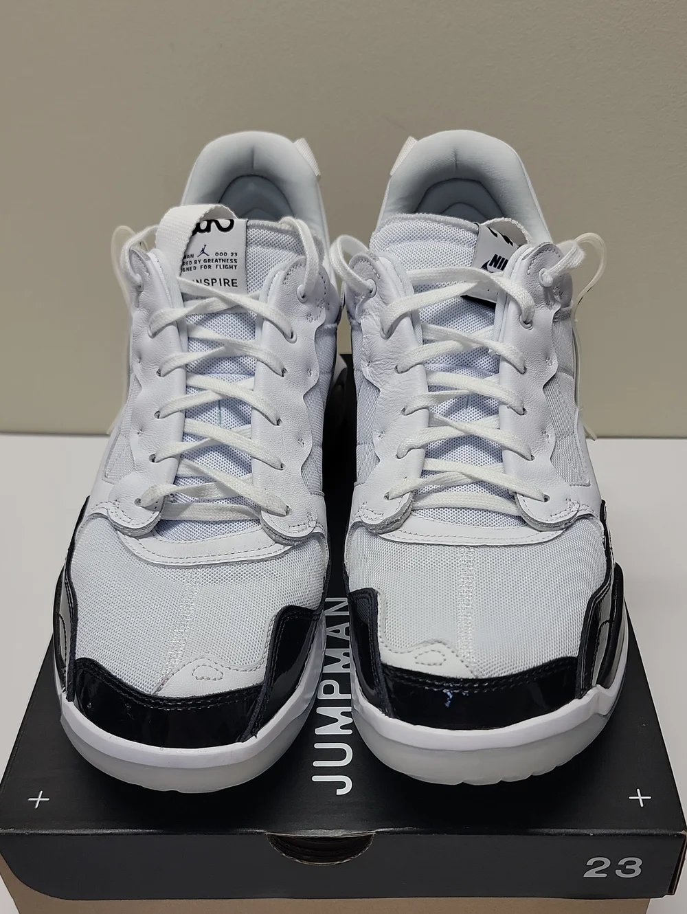 Jordan MA2 Concord White/Black-Court Purple Low-Top Sneakers Men's 15 Excellent